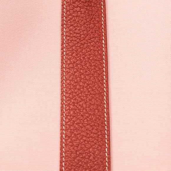 Hermes Garden Party 36 Sakura Toile Militaire, Rouge Duchesse Vache Country Tote - Picture 9 of 12